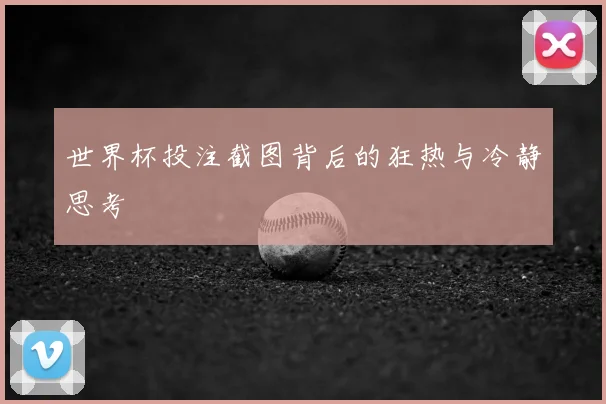 世界杯投注截图背后的狂热与冷静思考